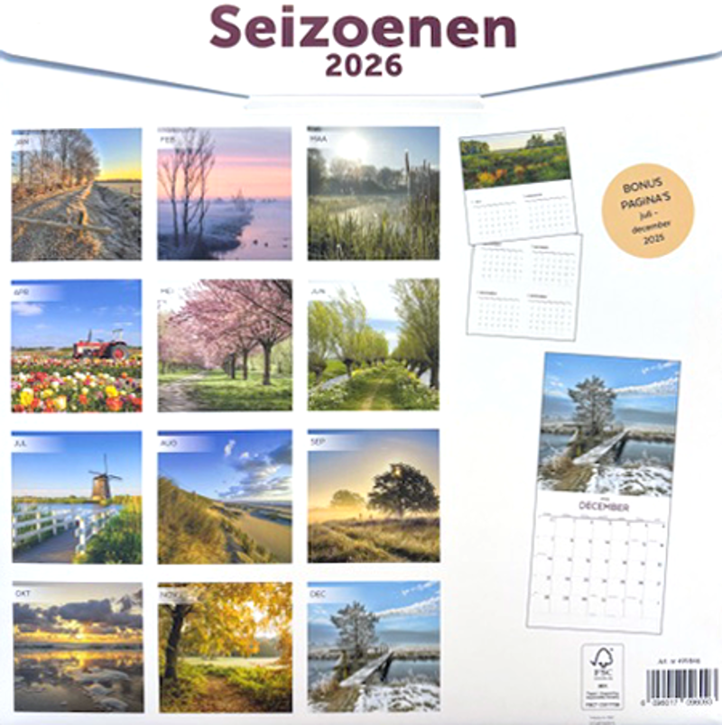 Kalender 2026: Seizoenen