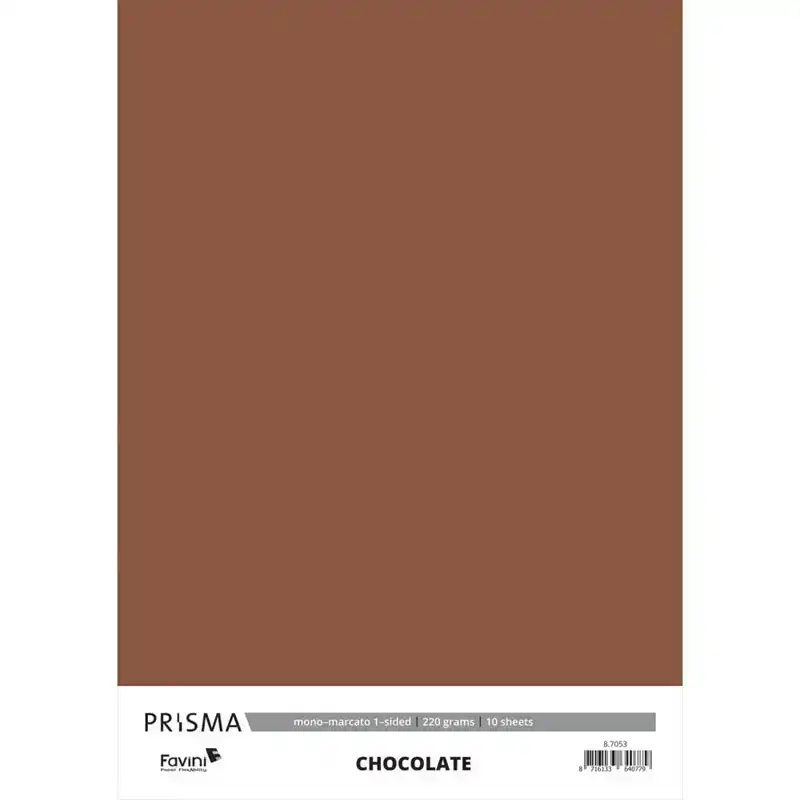 Karton Prisma Favini chocolade bruin 10vel A4 220gr
