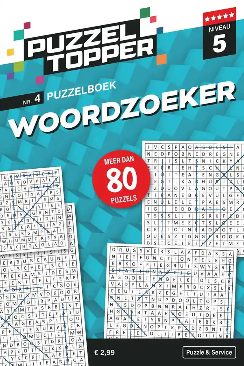 96 pag. woordzoeker 5 stippen nr.4 puzzeltopper