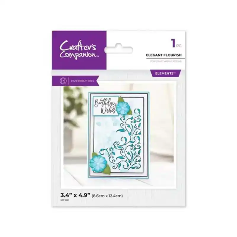 Snijmal elements - Elegant flourish- floral corner