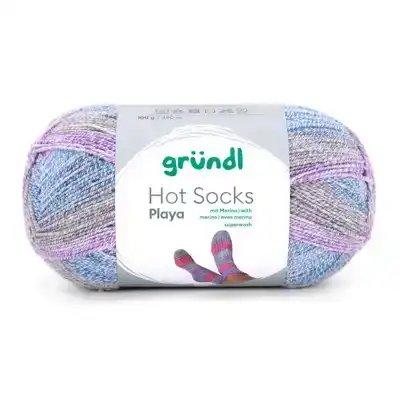 Hot Socks playa 04 paars/grijs/blauw