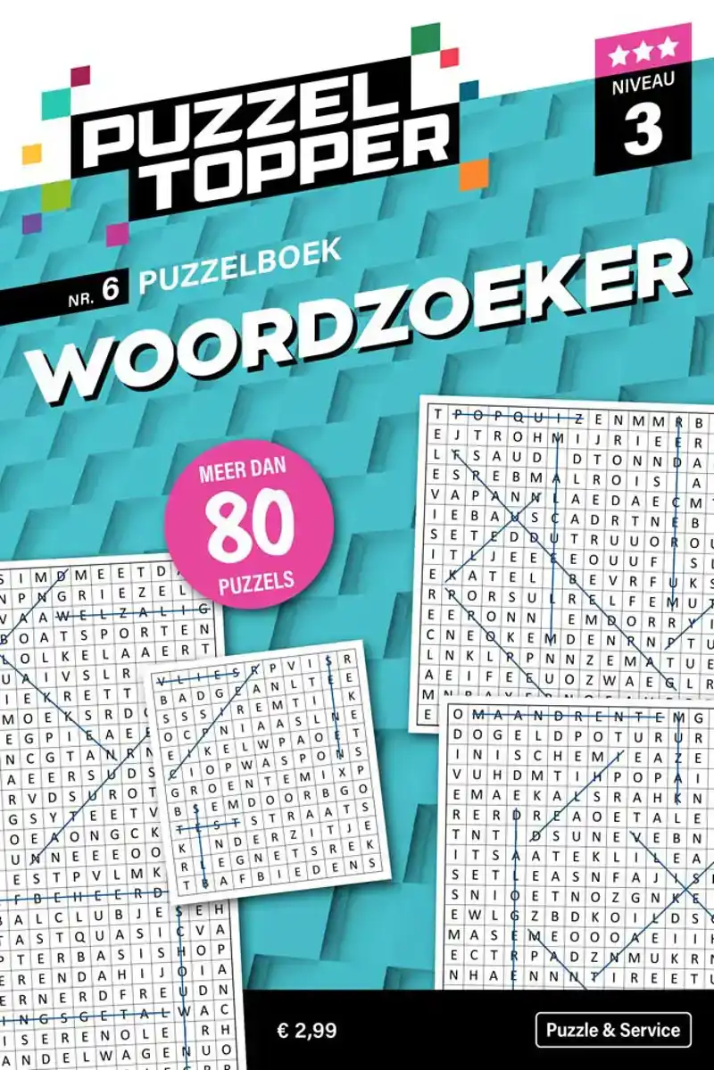 96 pag. woordzoeker 3 stippen nr.6 puzzeltopper