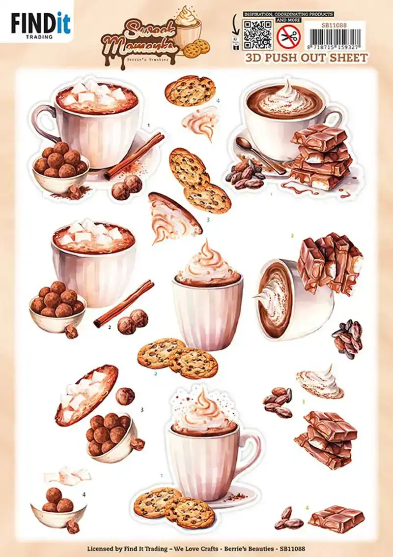 3D Pushout Sheet Berries Beauties Sweet Moments Cookie Delights