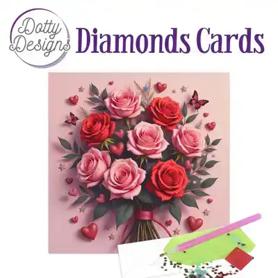 Dotty Designs Diamond Cards – Red Roses