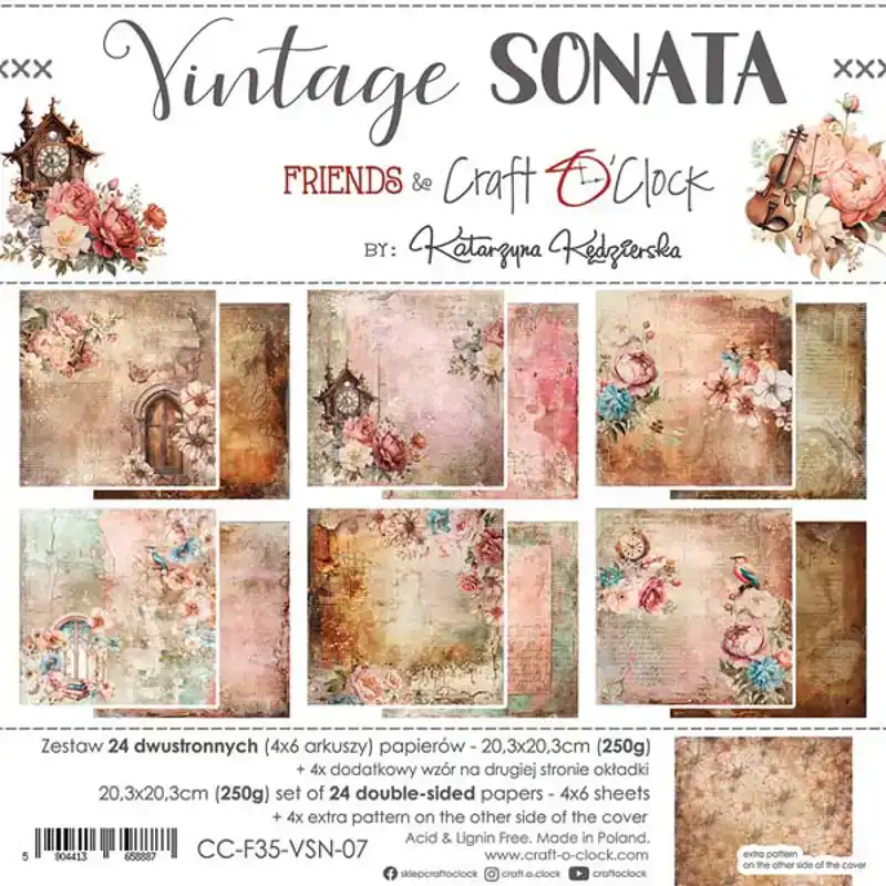 Craft O Clock Vintage sonata 20x20 pads