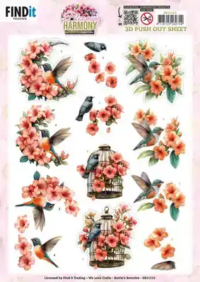 3D Pushout Sheet Berries Beauties Blooming Harmony Blooming Serenade