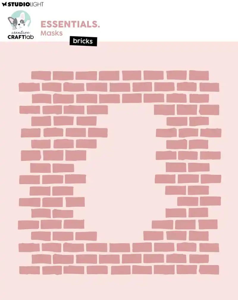 Creative craftlab masks bricks essentials 203x203x1mm - 1 stuk
