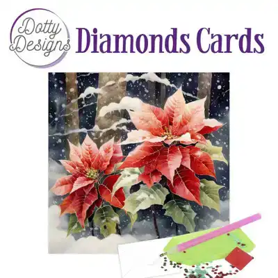 Dotty Designs Diamond Cards Poinsettia