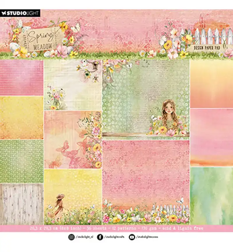 Spring Meadow Designer paper pad