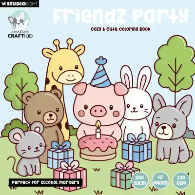 Craftlab coloring book cozy friendz 48 vel