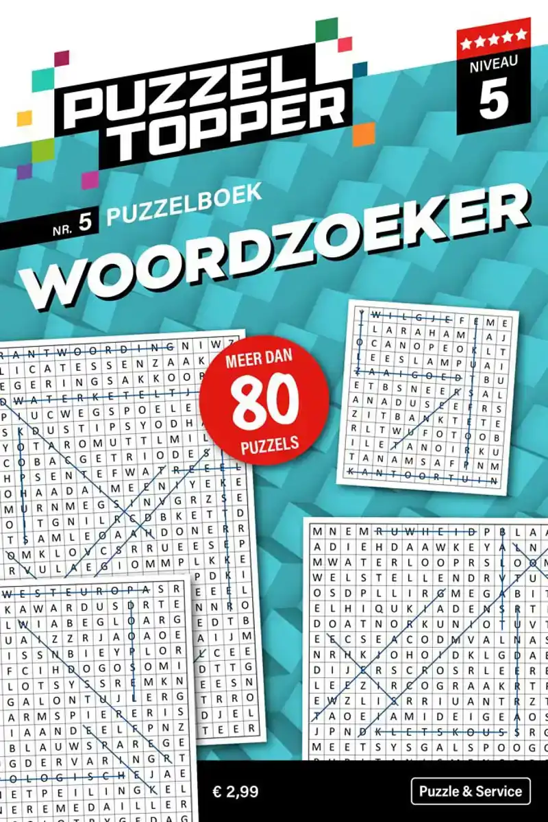 96 pag. woordzoeker 5 stippen nr.5 puzzeltopper