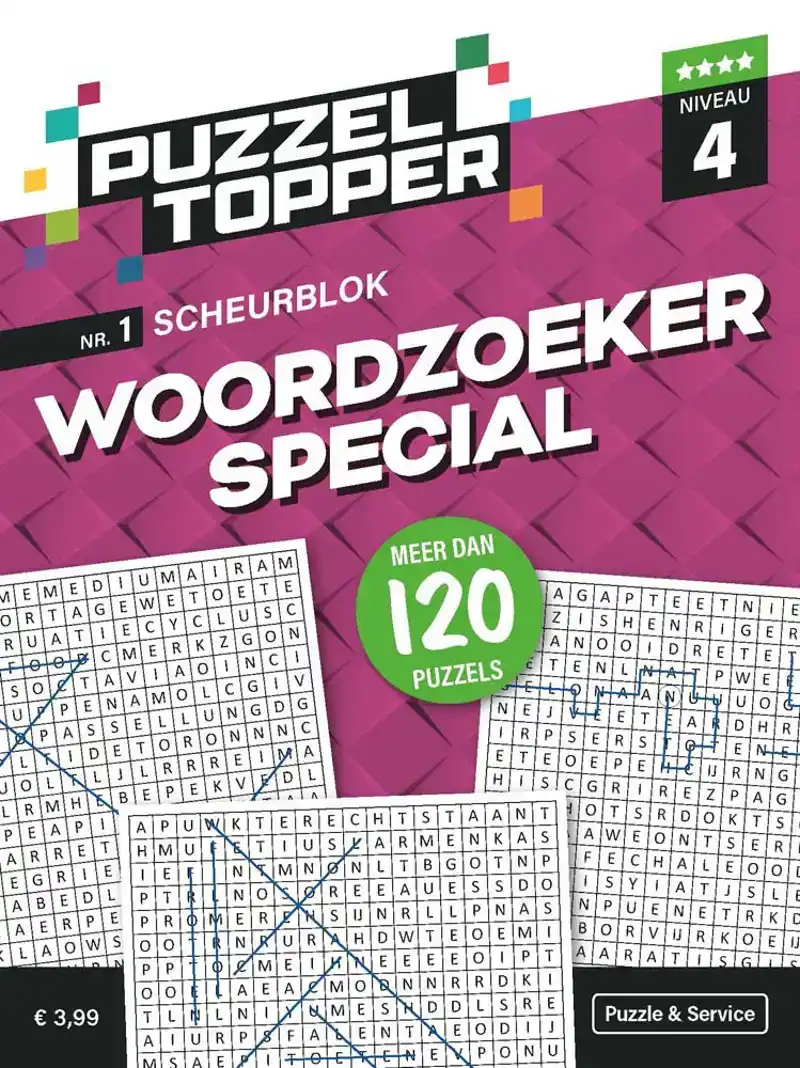 Puzzelblok woordzoeker special 4 punt nr.1 Puzzeltopper