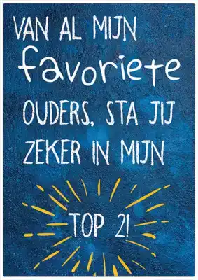Spreukenbordje: Van al mijn favoriete ouders, sta jij zeker in mijn top2! | Houten Tekstbord