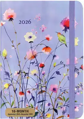 Lavender Wildflowers compacte agenda 16-mnds 2026