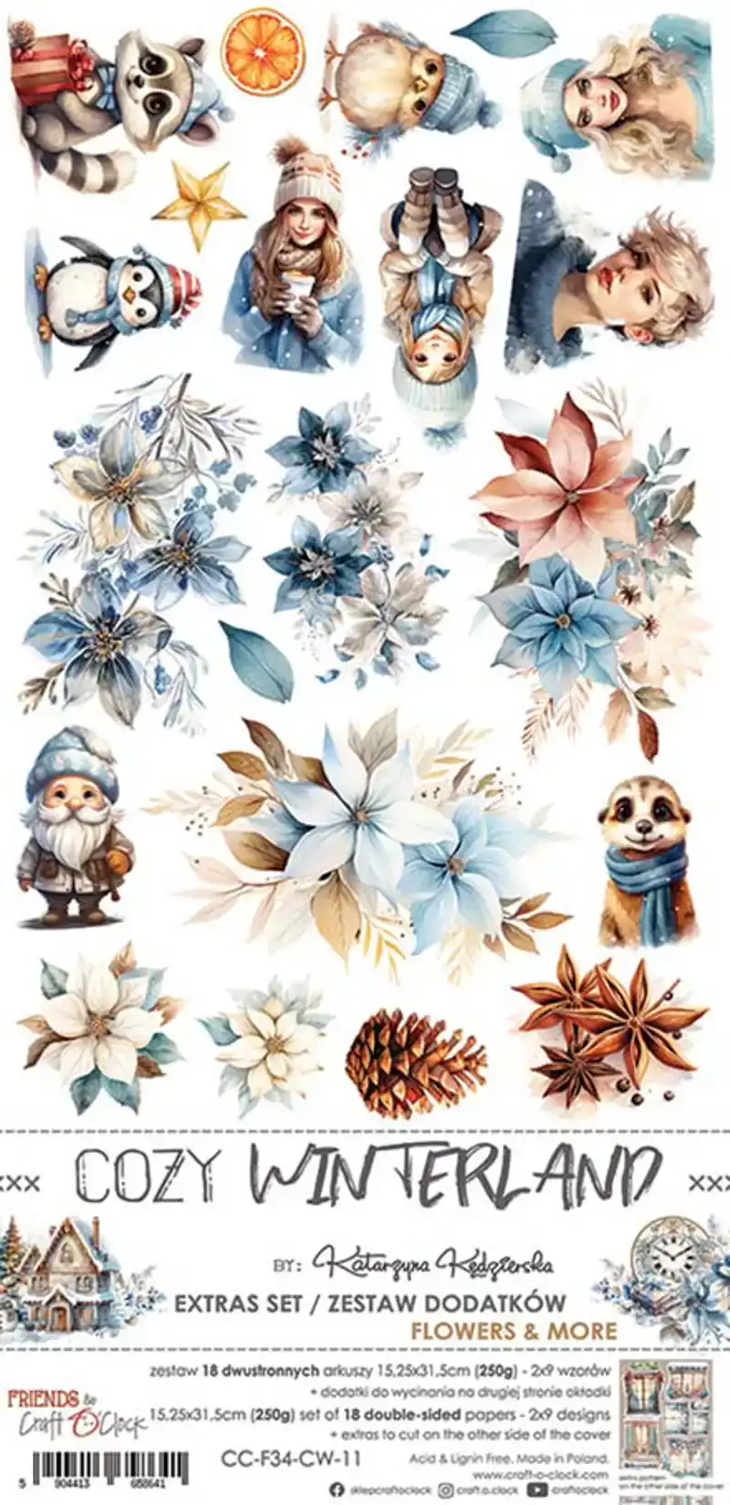 Craft O clock Cozy winterland extra set Flowers
