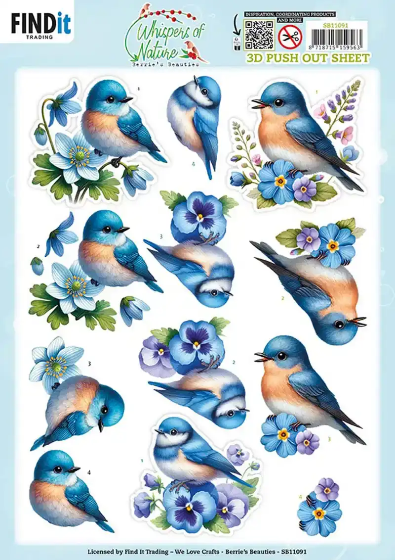 Berries Beauties 3D pushout sheet - Whispers of Nature
