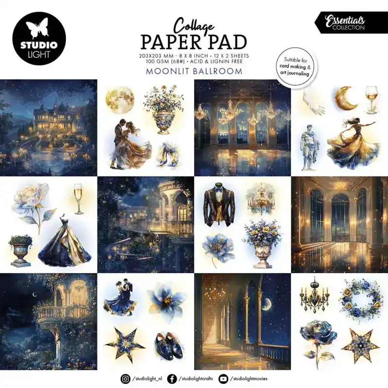 Studio Light Essentials Collage Paper Pad Moonlit Ballroom