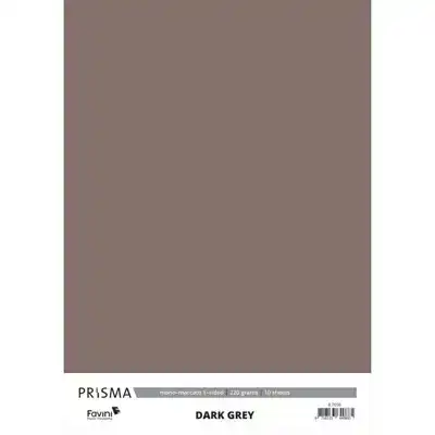 Karton Prisma Favini donker grijs 10vel A4 220gr