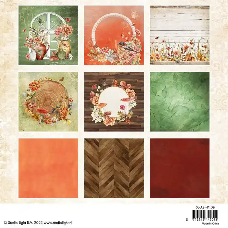 Autumn Bouquet Paper Pad Deep Tones 36vel