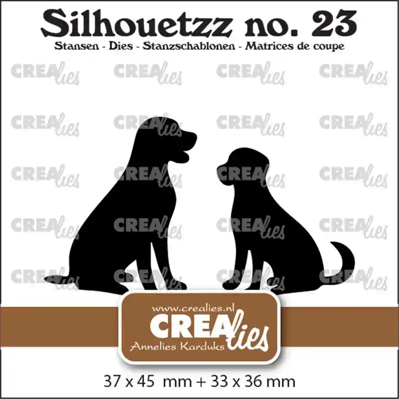 Crealies Silhouetzz Honden zittend