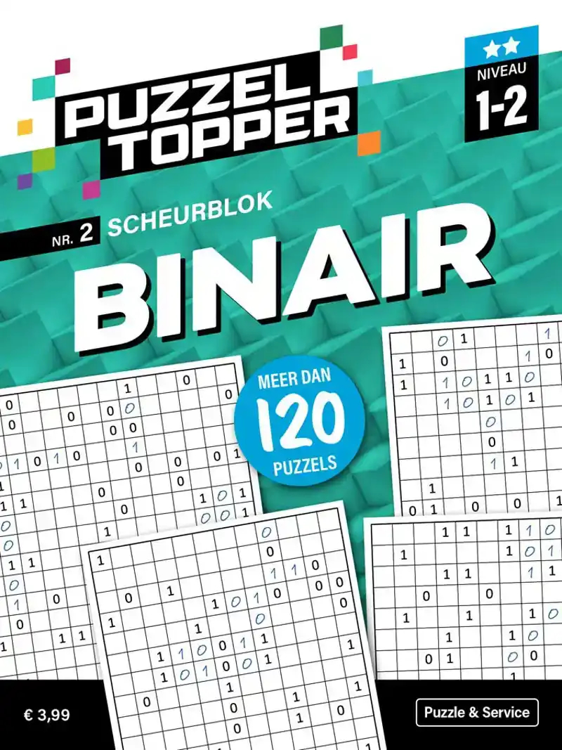 Puzzelblok binair 1-2 punt nr.2 puzzeltopper