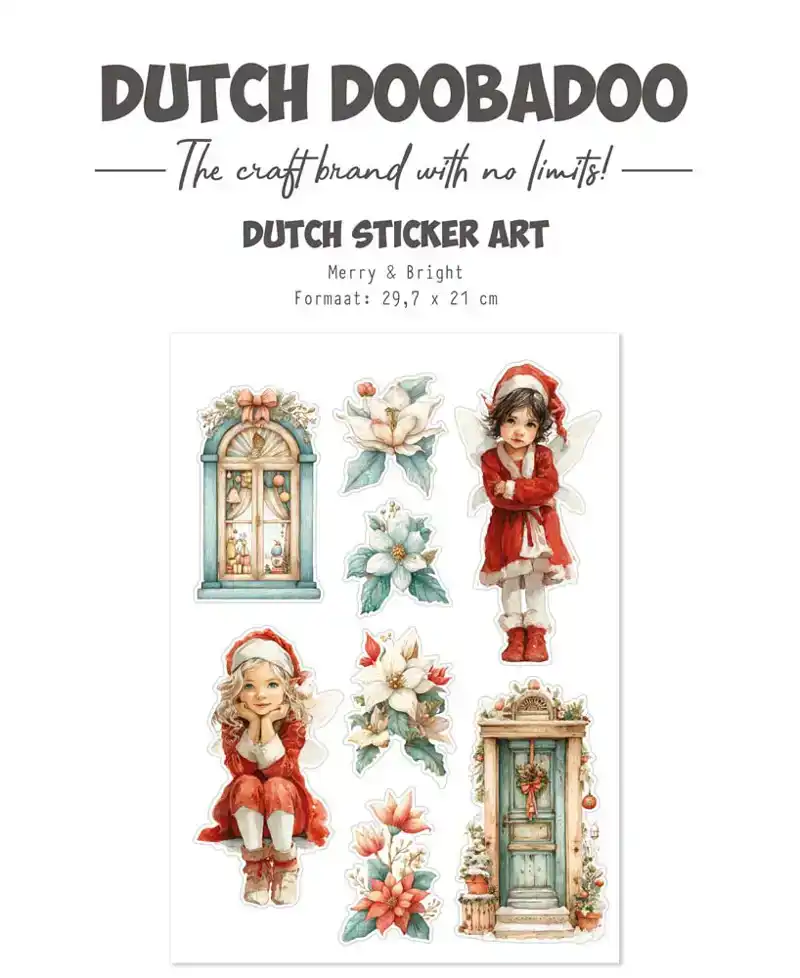 DDBD A4 transparente stickers Merry & Bright.
