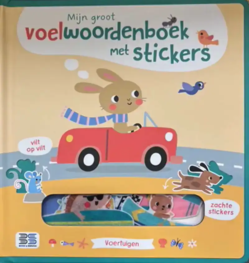 Mijn groot voelwoordenboek met stickers – Voertuigen