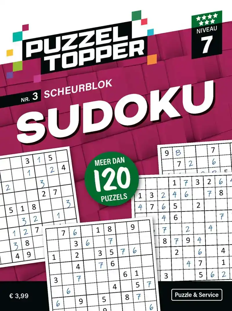 Puzzelblok sudoku 7 punt nr.3 puzzeltopper