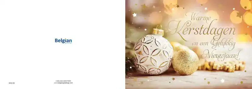 Kerstkaart 2025 Kerstdagen kerstballen met licht