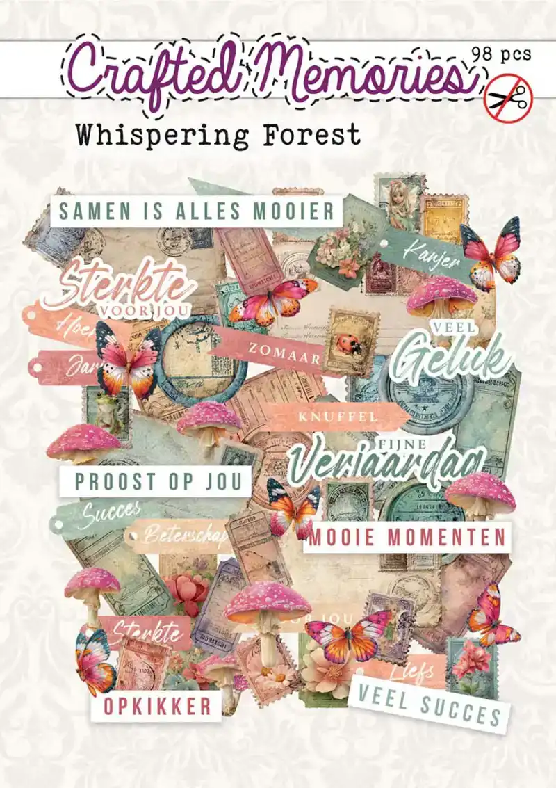 Stansplaatjes "accessoires" Whispering Forest 98 stuks