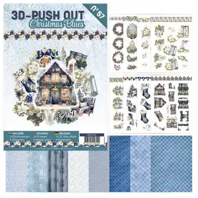 3D push-out book 57 christmas blues