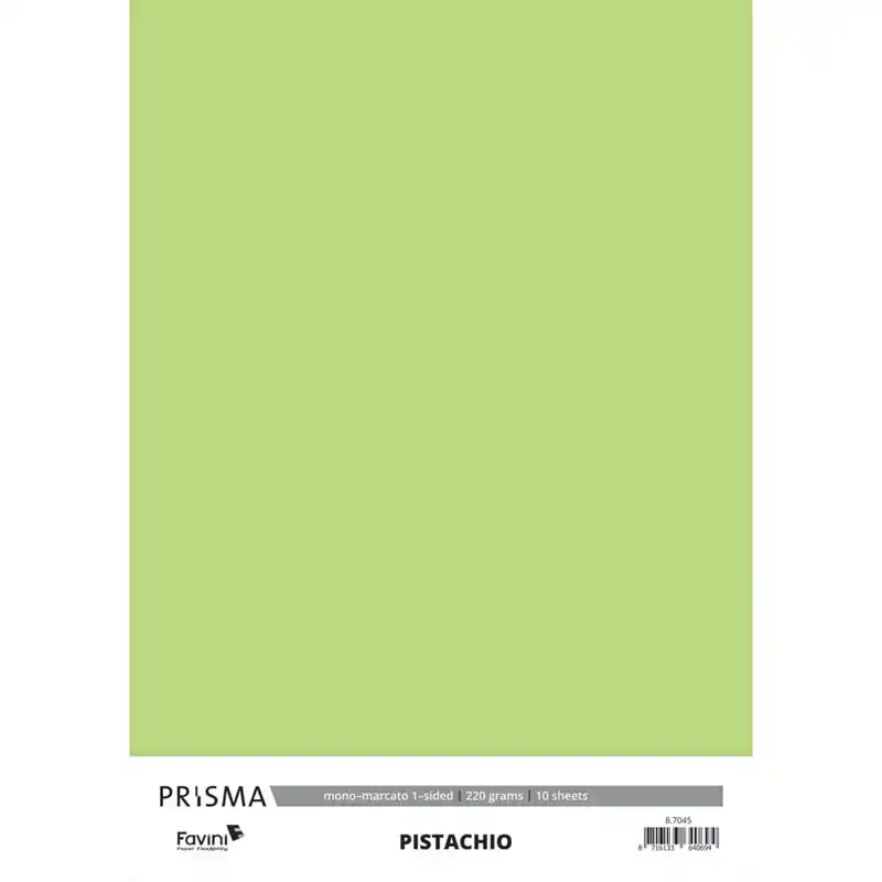Karton Prisma Favini pistache 10vel A4 220gr
