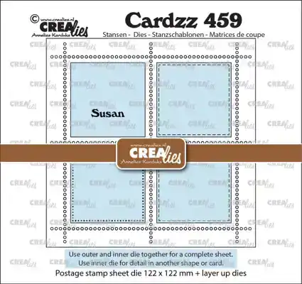 Crealies Cardzz vierkant postzegelvel Susan