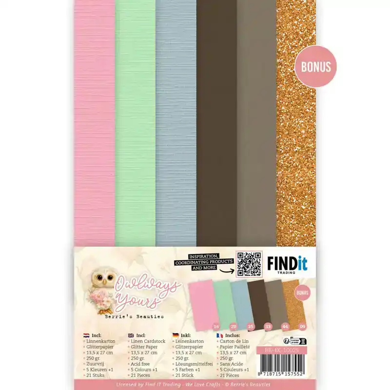 Berries Beauties owlways yours linen cardstock pack 4K