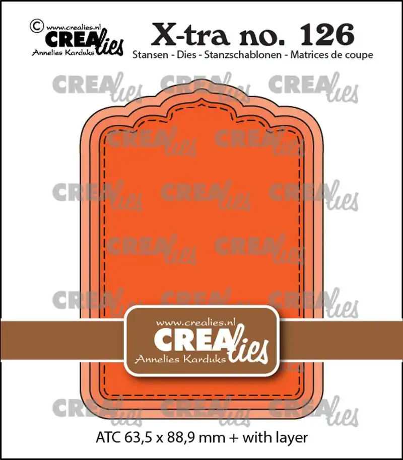 Crealies X-tra Snijmal no. 126, ATC Paneel A