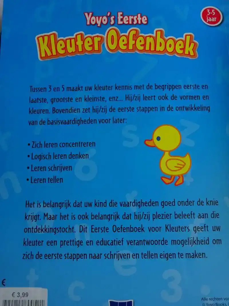 Kleuter Oefenboek 3-5 Jaar