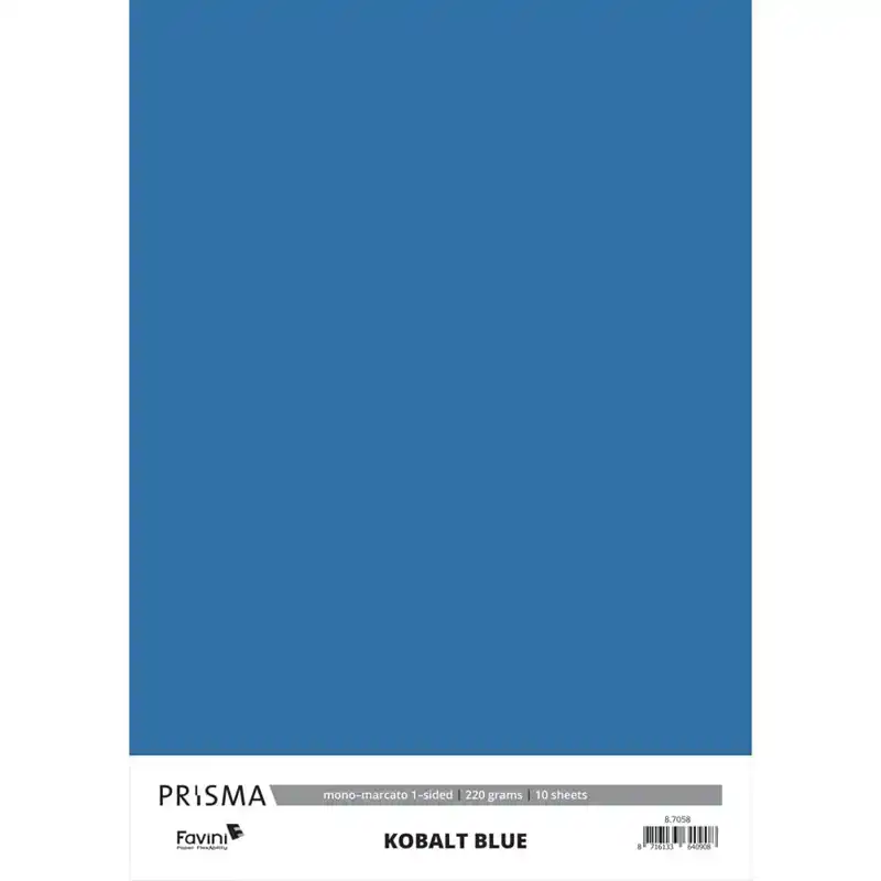 Karton Prisma Favini kobalt blauw 10vel A4 220gr
