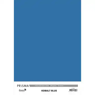 Karton Prisma Favini kobalt blauw 10vel A4 220gr
