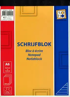 Schrijfblok A6 (Boekenvoordeel)