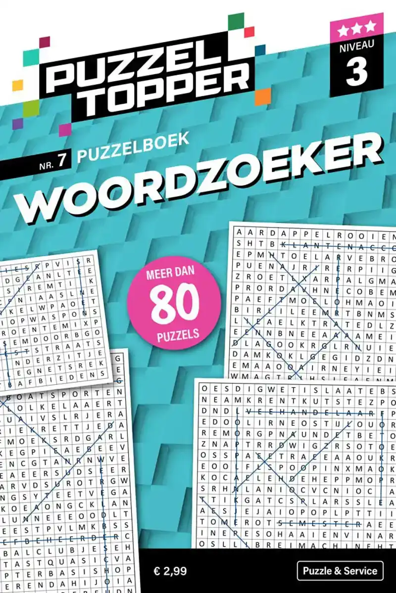 96 pag. woordzoeker 3 stippen nr.7 puzzeltopper