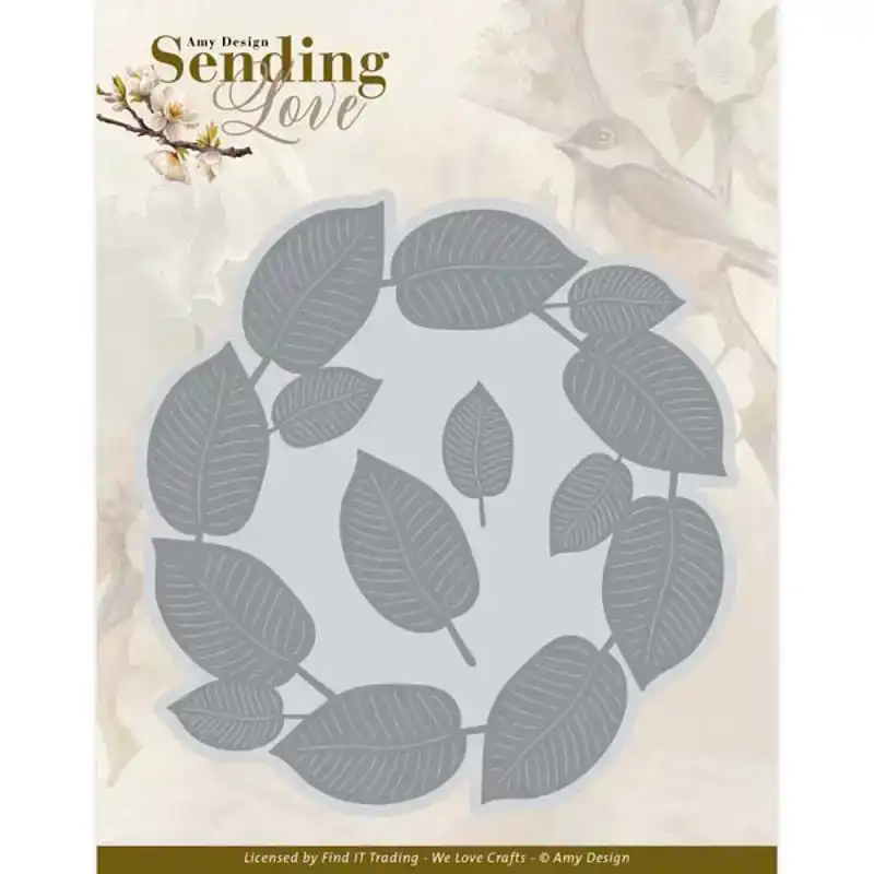AD Sending love snijmal Leaves frame