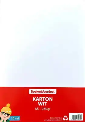 Karton wit 10 vel 230gr 21x14,8cm