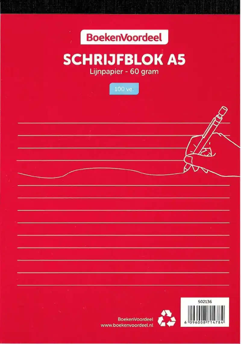 Schrijfblok A5 - BoekenVoordeel