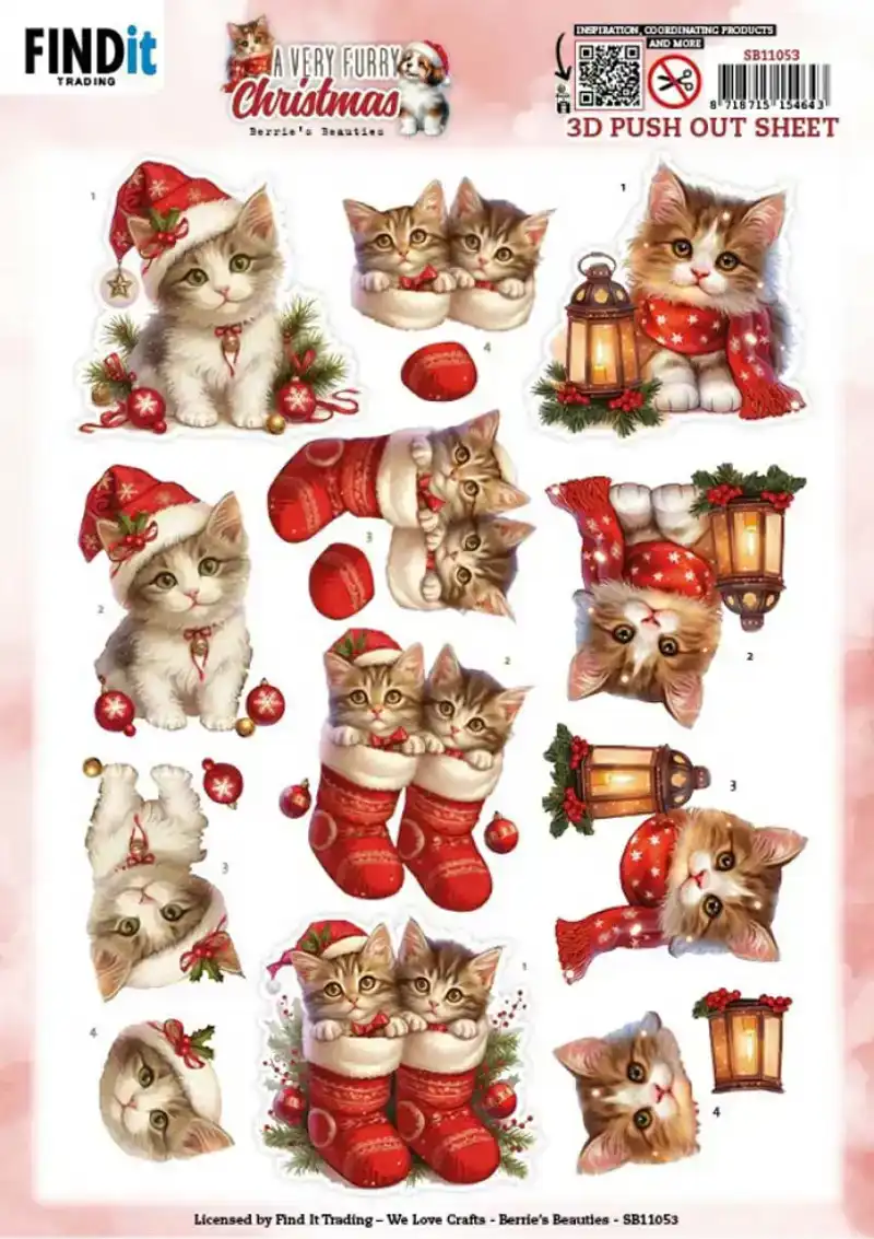 Berries Beauties a very furry christmas push out kitten