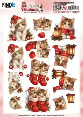 Berries Beauties a very furry christmas push out kitten