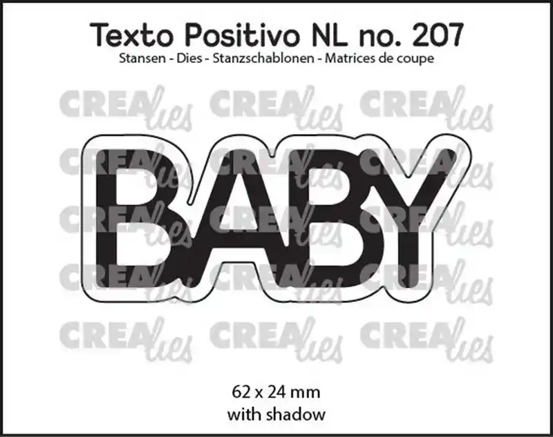 Crealies Texto Positivo stansen no. 207, BABY