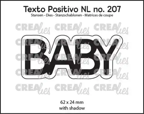 Crealies Texto Positivo stansen no. 207, BABY