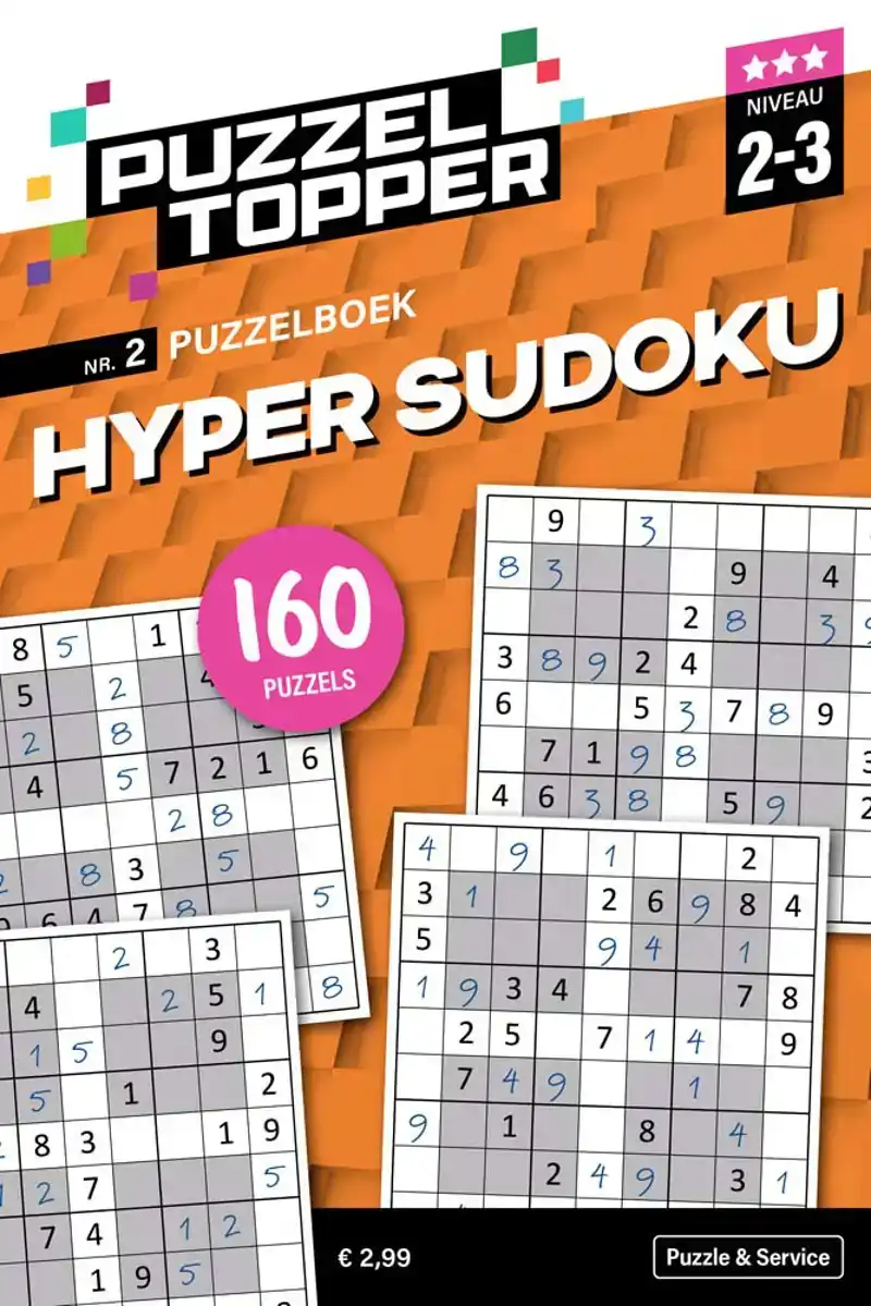 96 pag. Hyper Sudoku 2-3 stip nr2 Puzzeltopper<br>