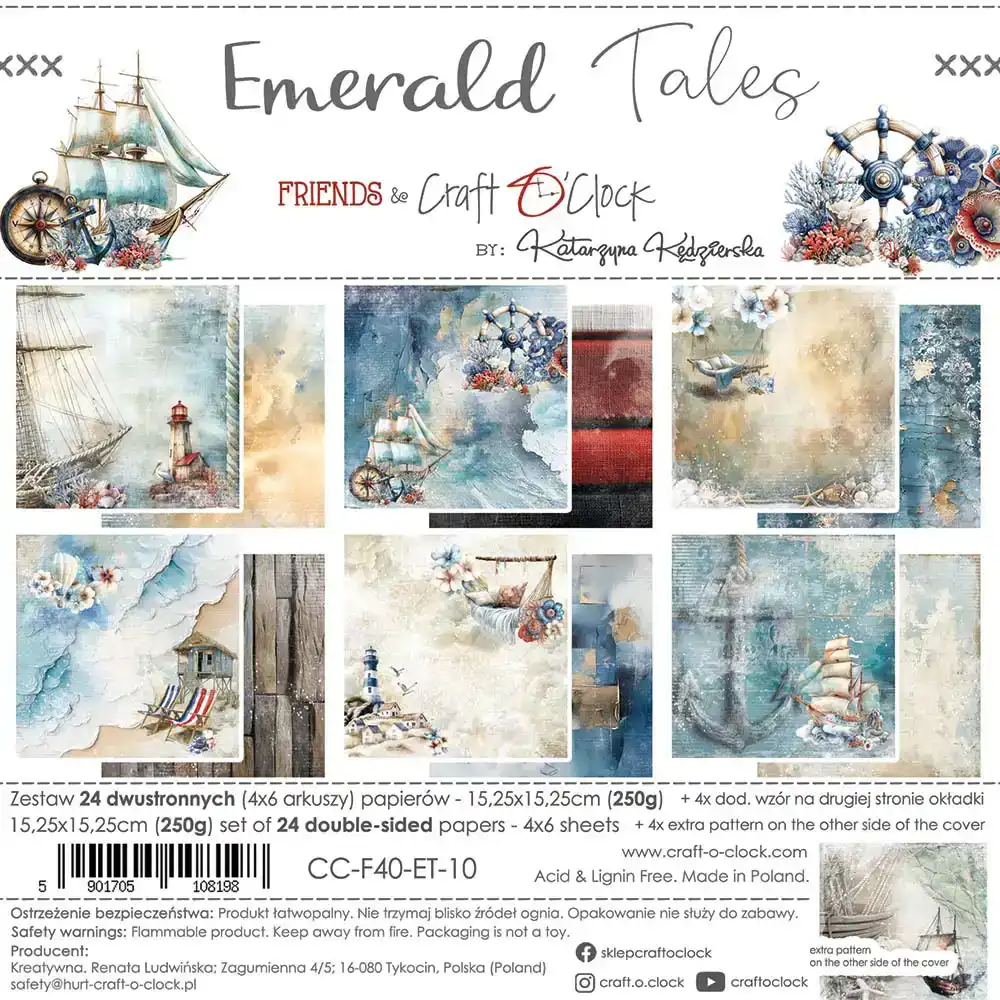 Craft O’Clock Emerald Tales Papierpakket 15, 25 X 15, 25cm