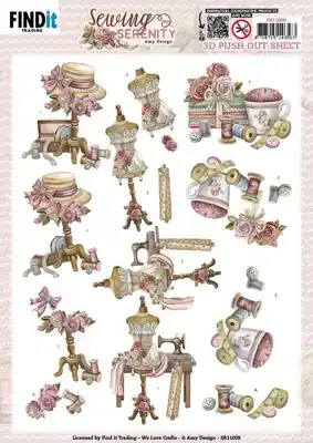 Amy Design sewing serenity 3D push out sheet mannequin